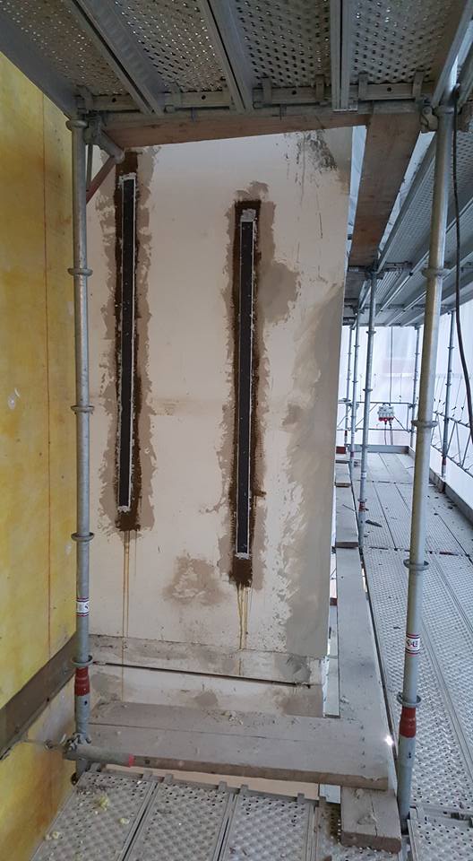 Kolfiberförstärking på balkong i Jönköping utförd av Betongrenoveringsteamet